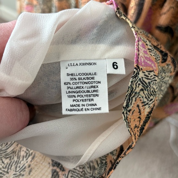 Ulla Johnson Silk Blend Ruffle Midi Dress – Floral Boho – Size 6 - Picture 7 of 8